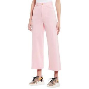 Gianni Bini Pants Cropped Raw Hem Pink High Rise Size 4